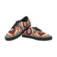 Women's Bold Abstract Swirl Design Classic Canvas Low Top Shoes