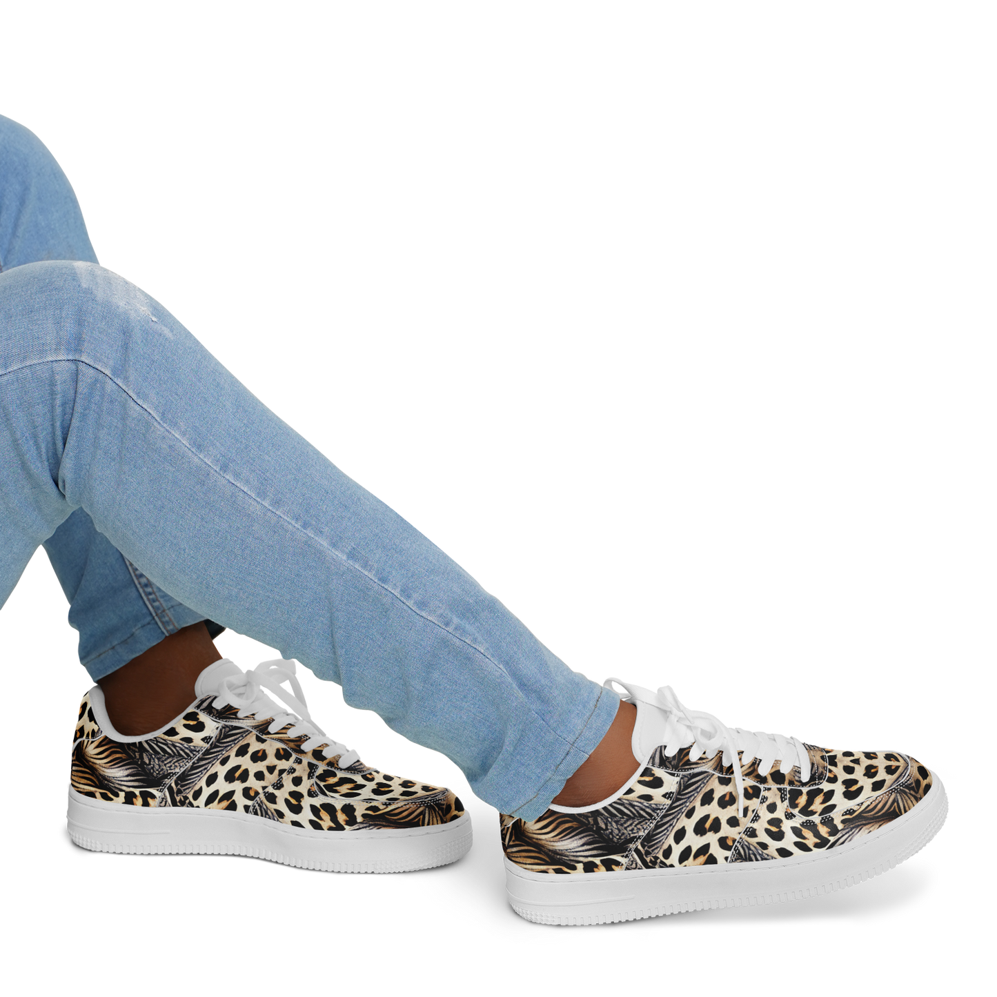 Men's Kaleidoscope Leopard Pattern All-Over Print Core Low Shoes