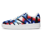 Men's Red White Blue Geometric Pattern All-Over Print Core Low Shoes