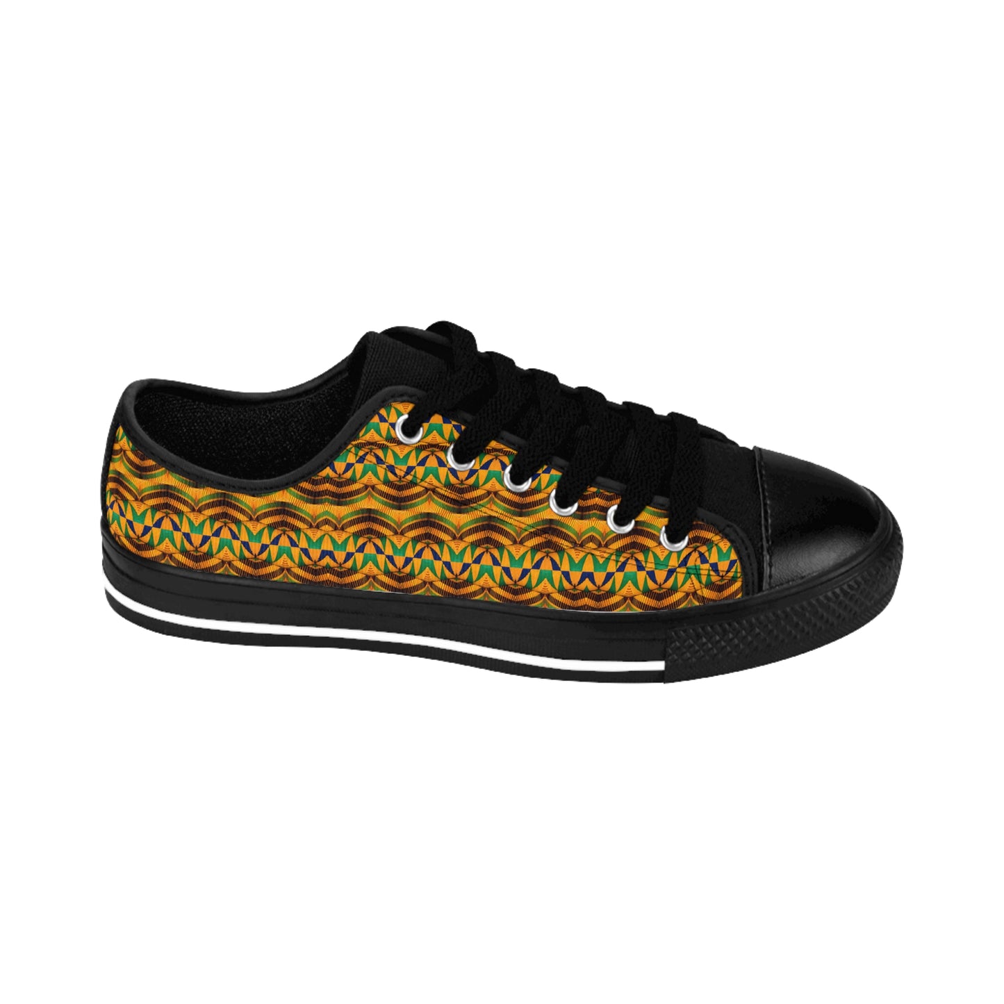 Men's Retro Wave Multicolor Pattern Low Top Sneakers