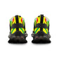 Men's Red Yellow Green Black Stars Athletic Mesh Sneakers