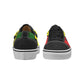 Men's Red Yellow Green and Black Stars Men's Low Top Skateboarding Shoes