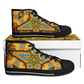 Men's Golden Geometric Mosaic Pattern Urban Peak High Top Shoes
