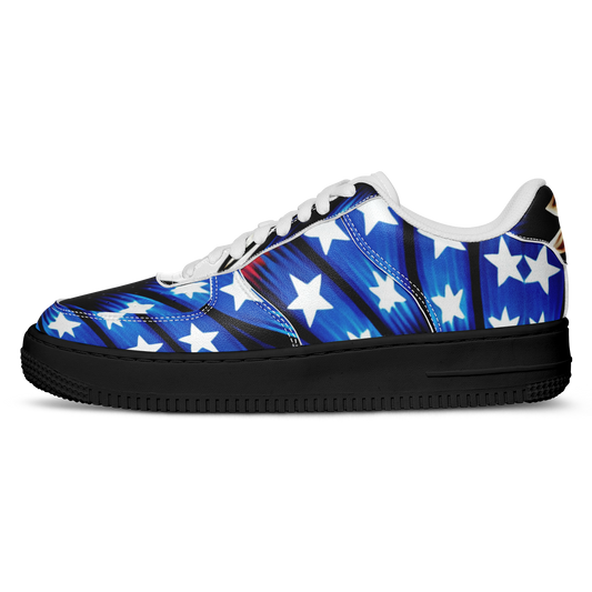 Men's American Flag Pattern All-Over Print Core Low Shoes
