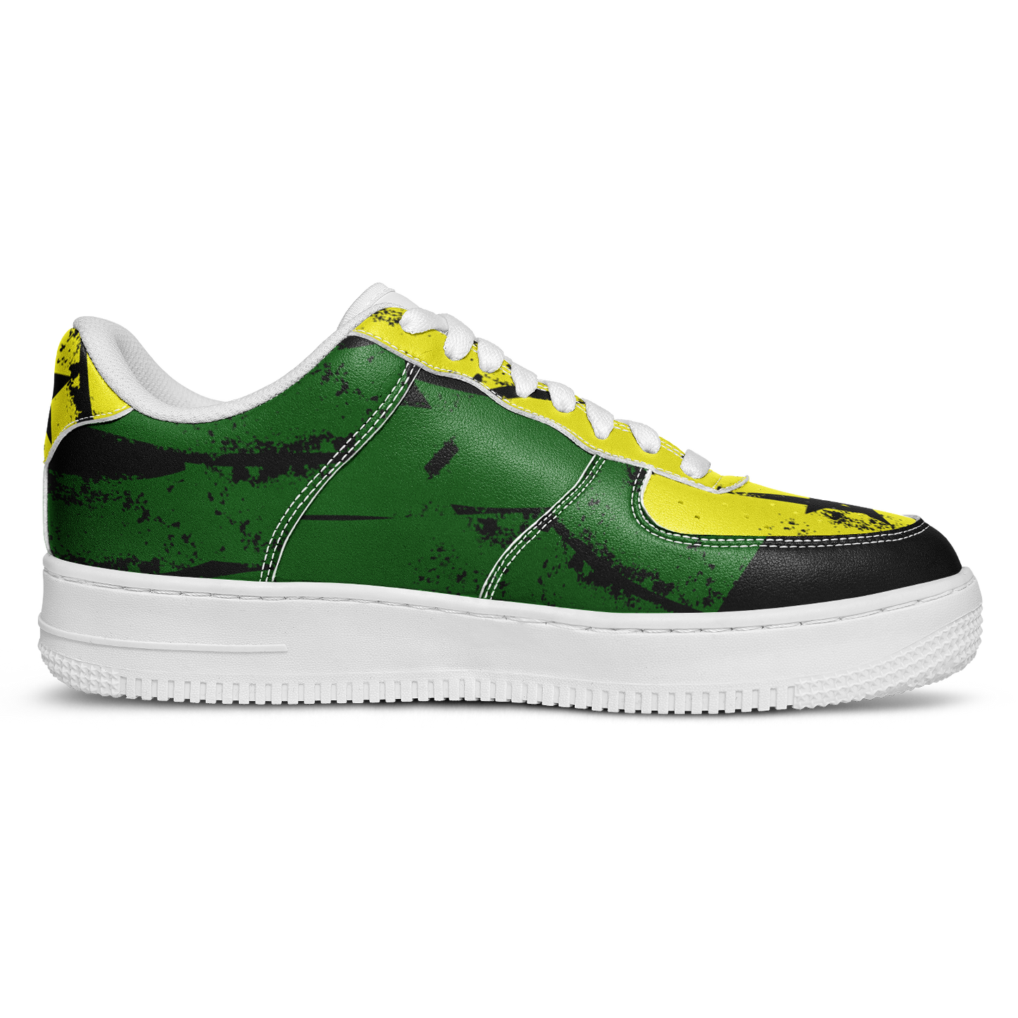 Women's Red Yellow Green and Black Stars Pattern All Over Print Urban Peak High Top Shoes