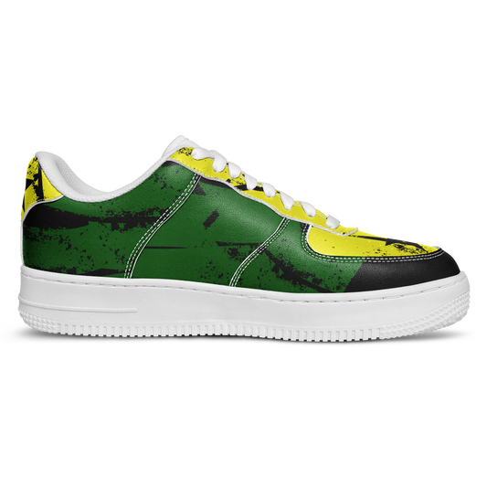 Women's Red Yellow Green and Black Stars Pattern All Over Print Urban Peak High Top Shoes