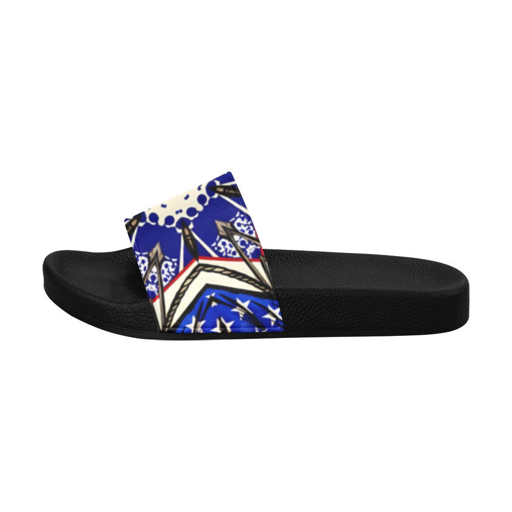 Men's Kaleidoscope Star Pattern All-Over Print Men's Slide Sandals