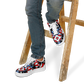 Men's Red White Blue Geometric Pattern All-Over Print Core Low Shoes