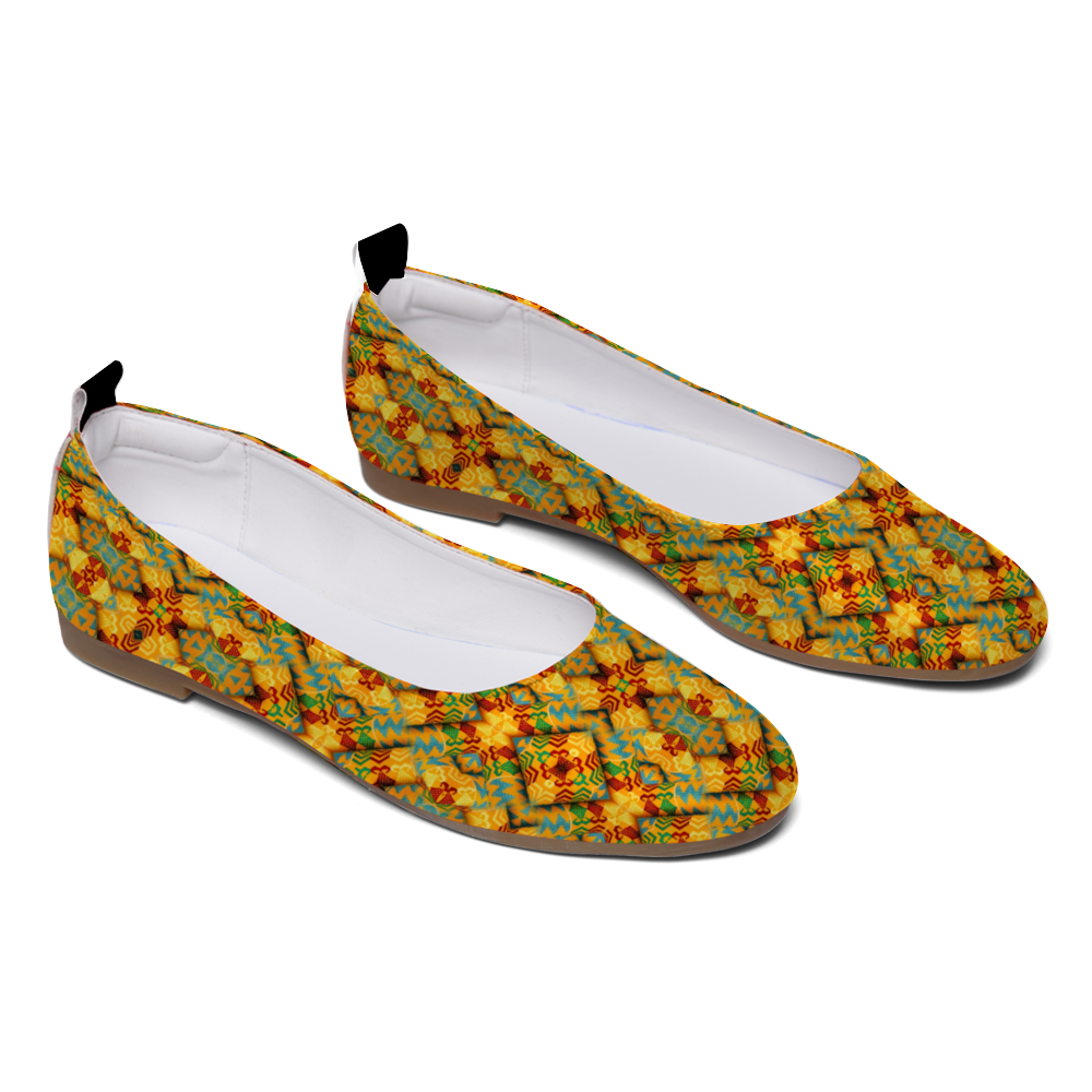 Women's Unisex Flat Leather Comfortable Round Toe Shoes