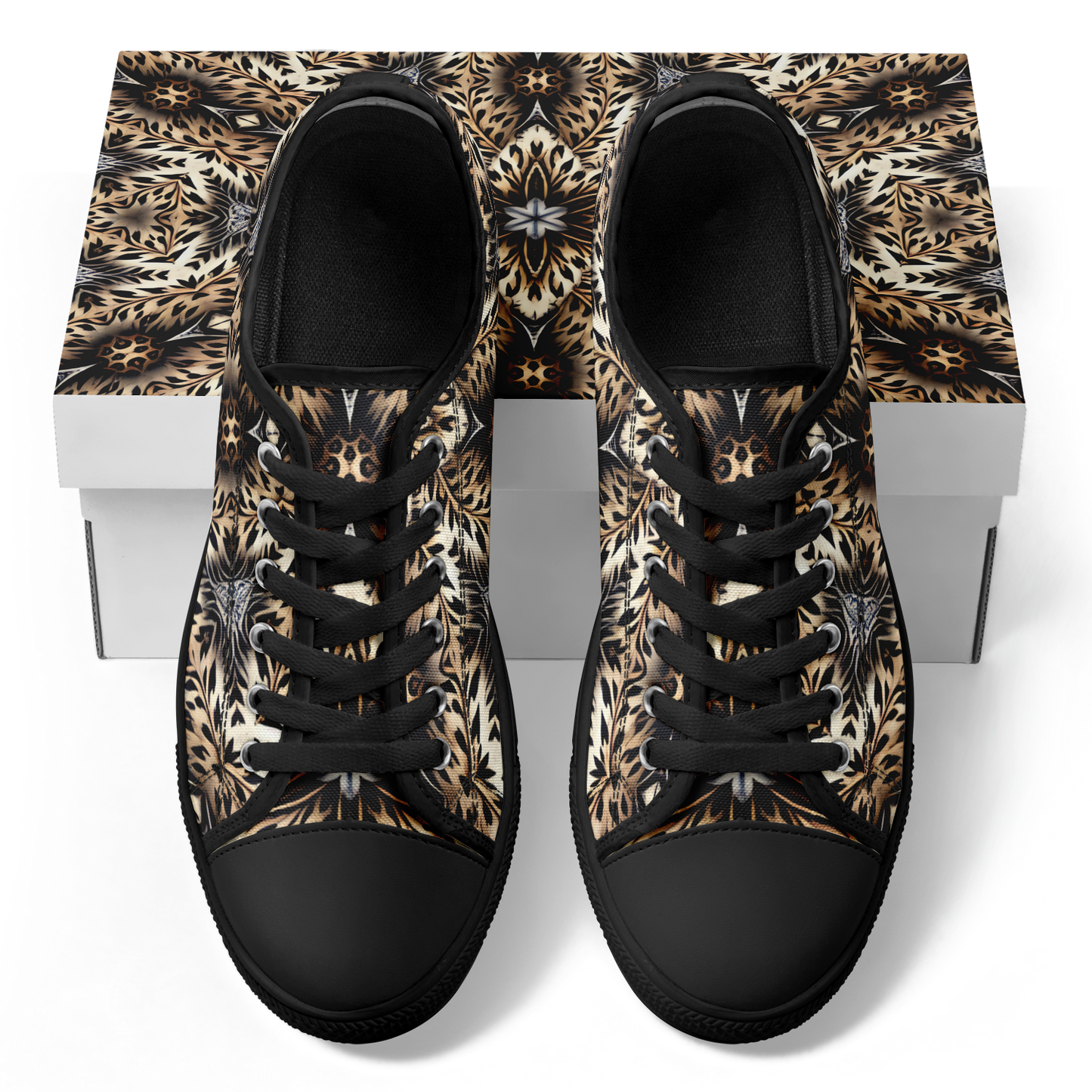 Women's Leopard Kaleidoscope Pattern All-Over Print Urban Peak Low Shoes