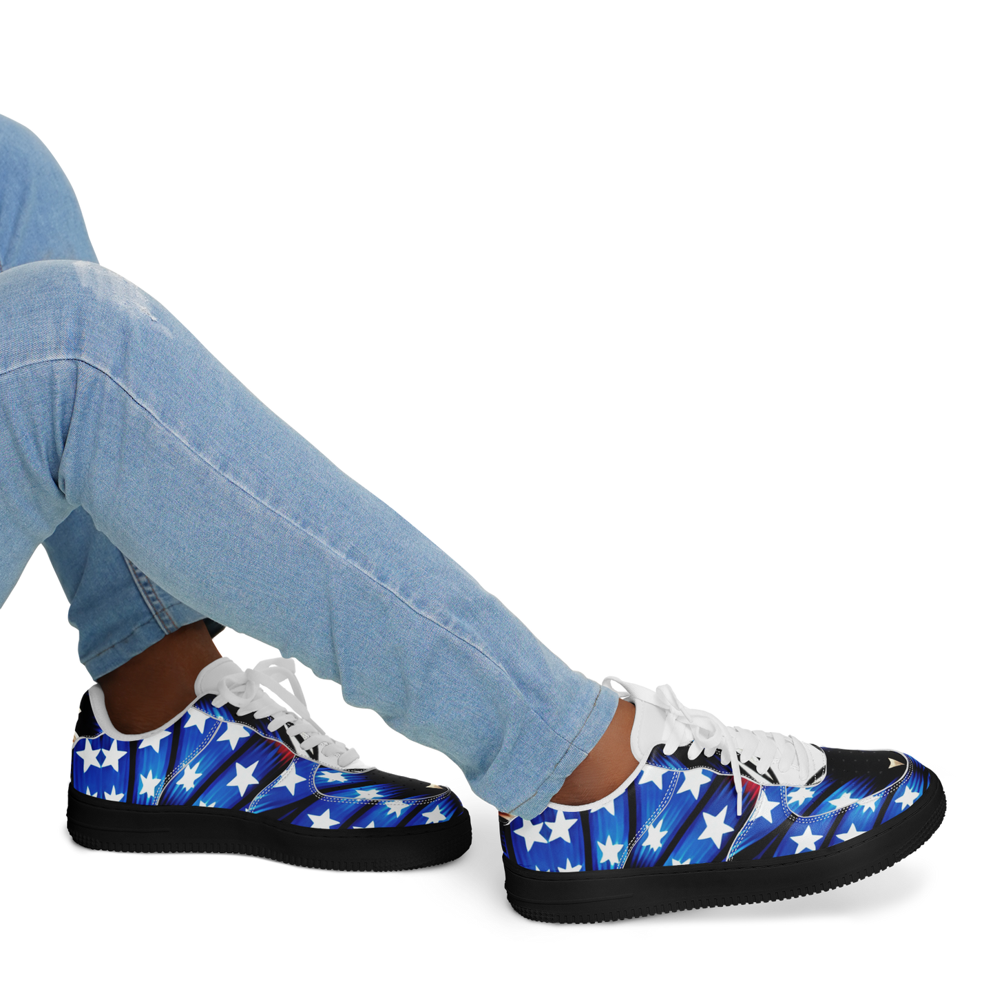 Men's American Flag Pattern All-Over Print Core Low Shoes