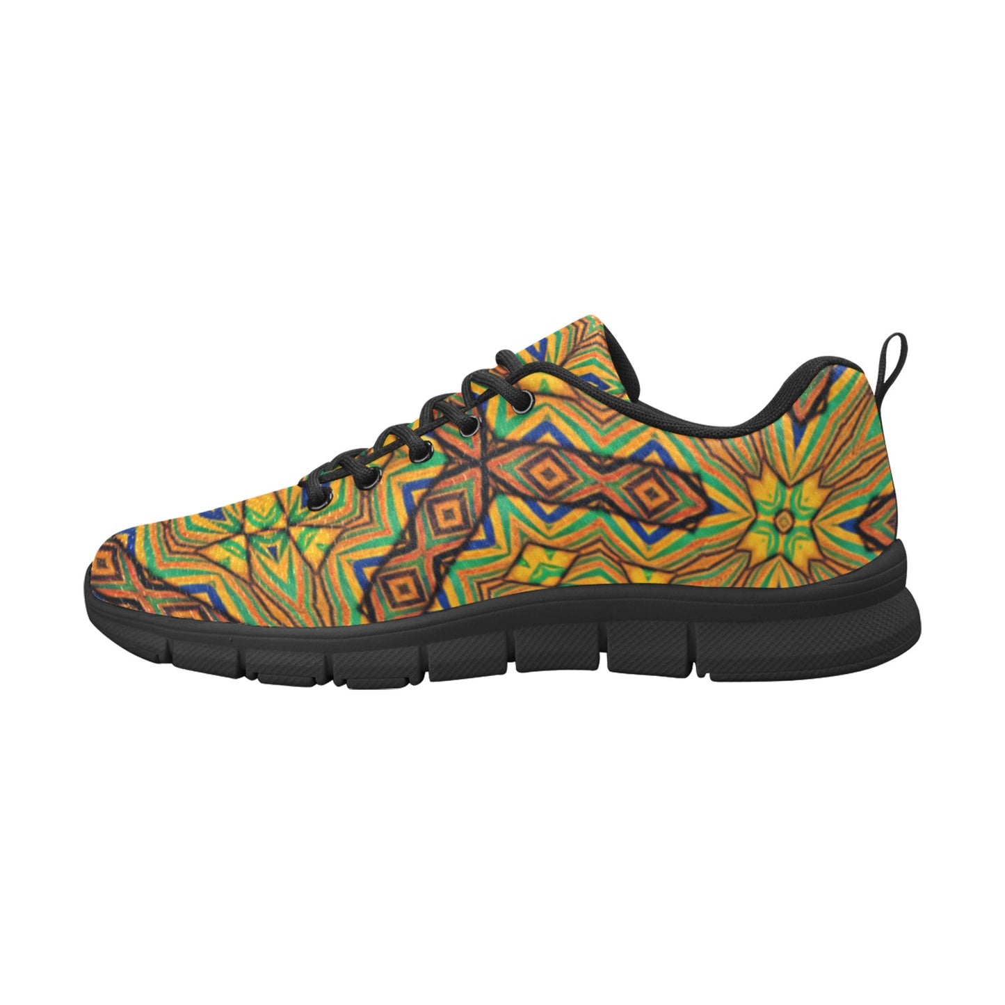 Men's Kaleidoscope Geo Pattern Breathable Running Shoes