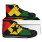 Women's Red Yellow Green and Black Stars Urban Peak High Top Shoes