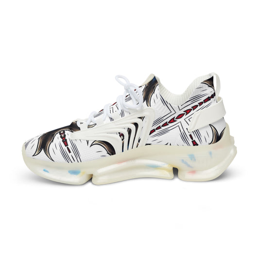 Men's Mesh Abstract Symmetry Pattern Athletic Sneakers