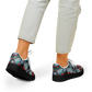 Women's Red & Teal Aztec Geo Pattern All-Over Print Core Low Shoes