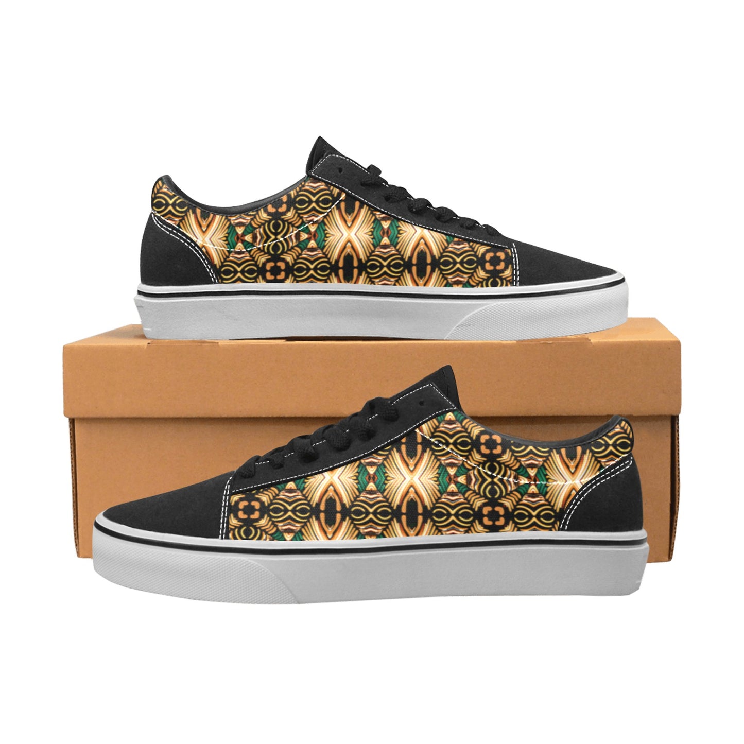 Women's Tribal Geometric Print Women's Low Top Skateboarding Shoes
