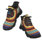 Women's Retro Radiant Circle Pattern All-Over Print Twisted Sole Sneakers