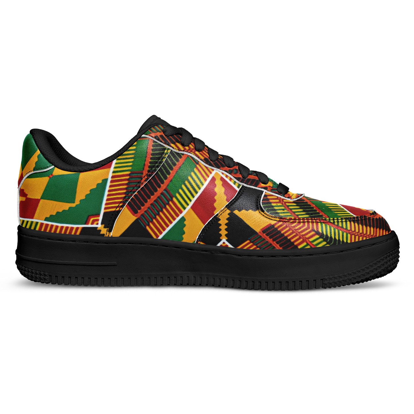 Men's Vibrant African Kente Geometric Pattern All-Over Print  Core Low Shoes
