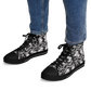 Men’s Black Intricate Silver Chain Tattoo Pattern High Urban Peak High Top Shoes
