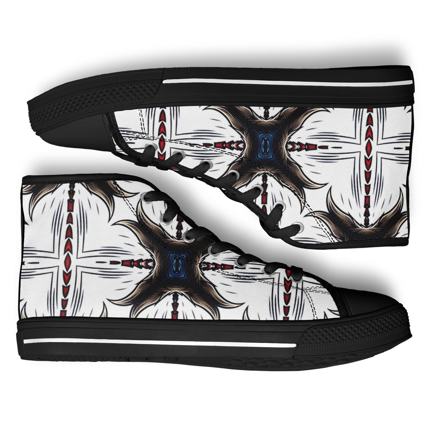 Women's Abstract Symmetry Pattern Urban Peak High Top Shoes