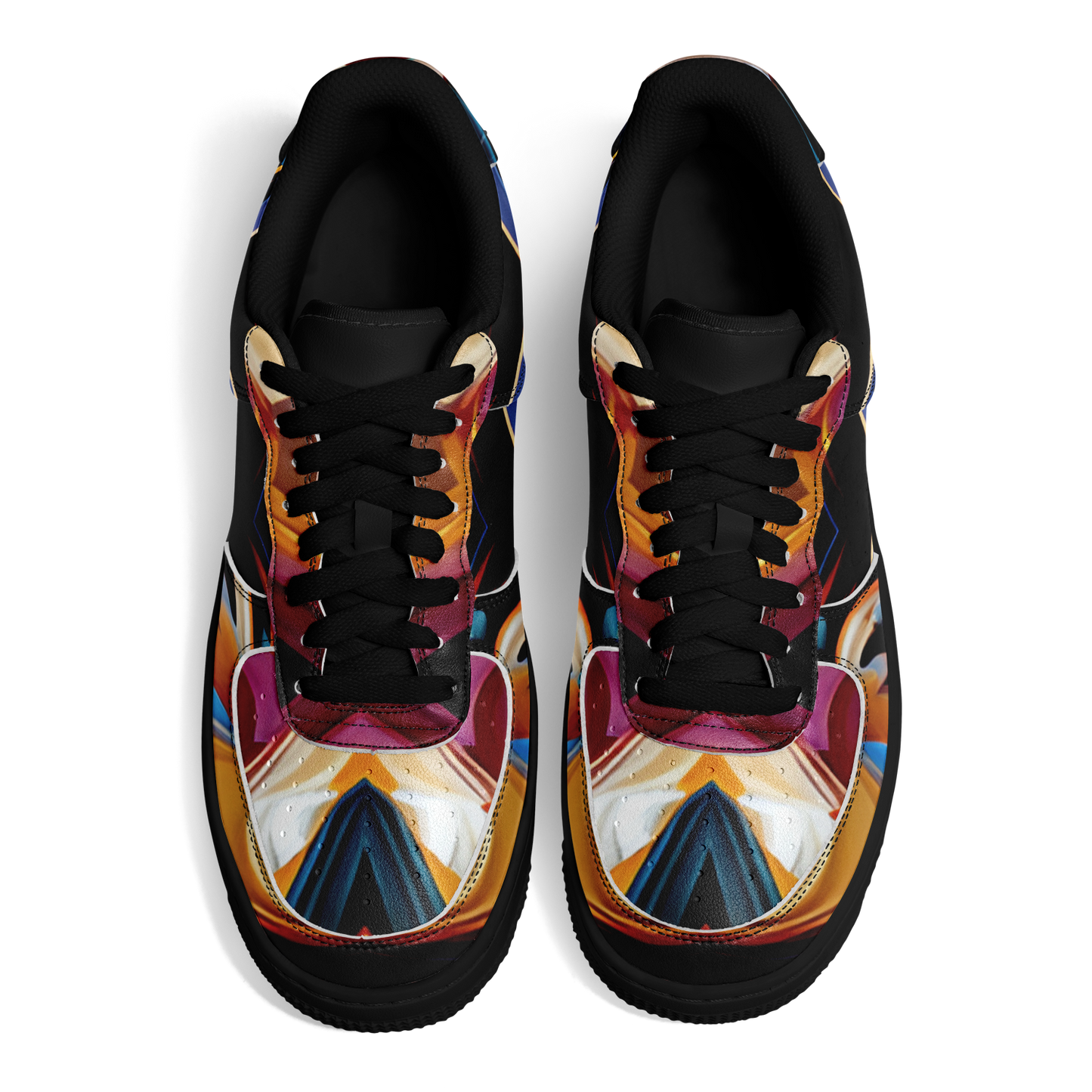 Men's Bold Geometric Pattern All-Over Print Core Low Shoes