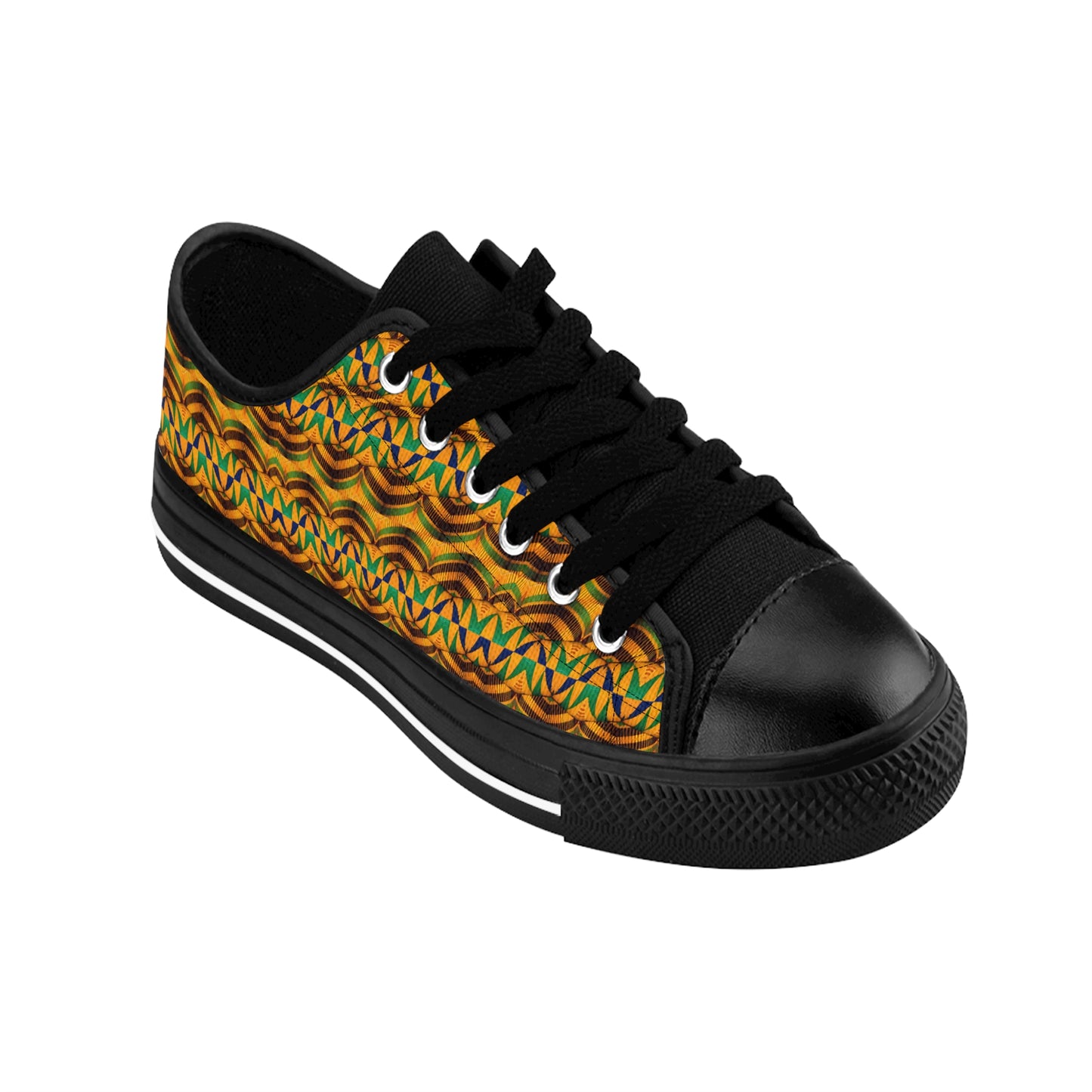 Men's Retro Wave Multicolor Pattern Low Top Sneakers