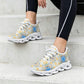Women's Kaleidoscope Sunburst Pattern All-Over Print Twisted Sole Sneakers