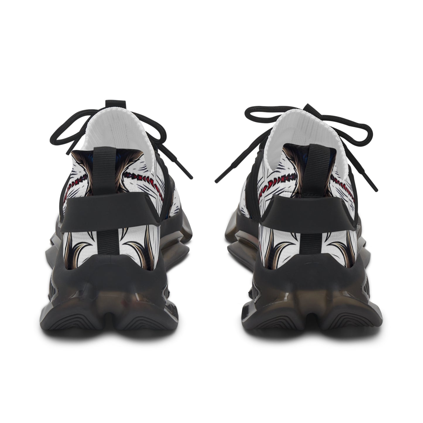 Women's Mesh Abstract Symmetry Pattern Athletic Sneakers