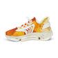 Men’s Bright Orange Abstract All Over Print Athletic Mesh Sneakers