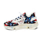 Women’s Patriotic Red White Blue Pattern All Over Print Mesh Sneakers