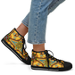 Women's Golden Geometric Mosaic Pattern Urban Peak High Top Shoes
