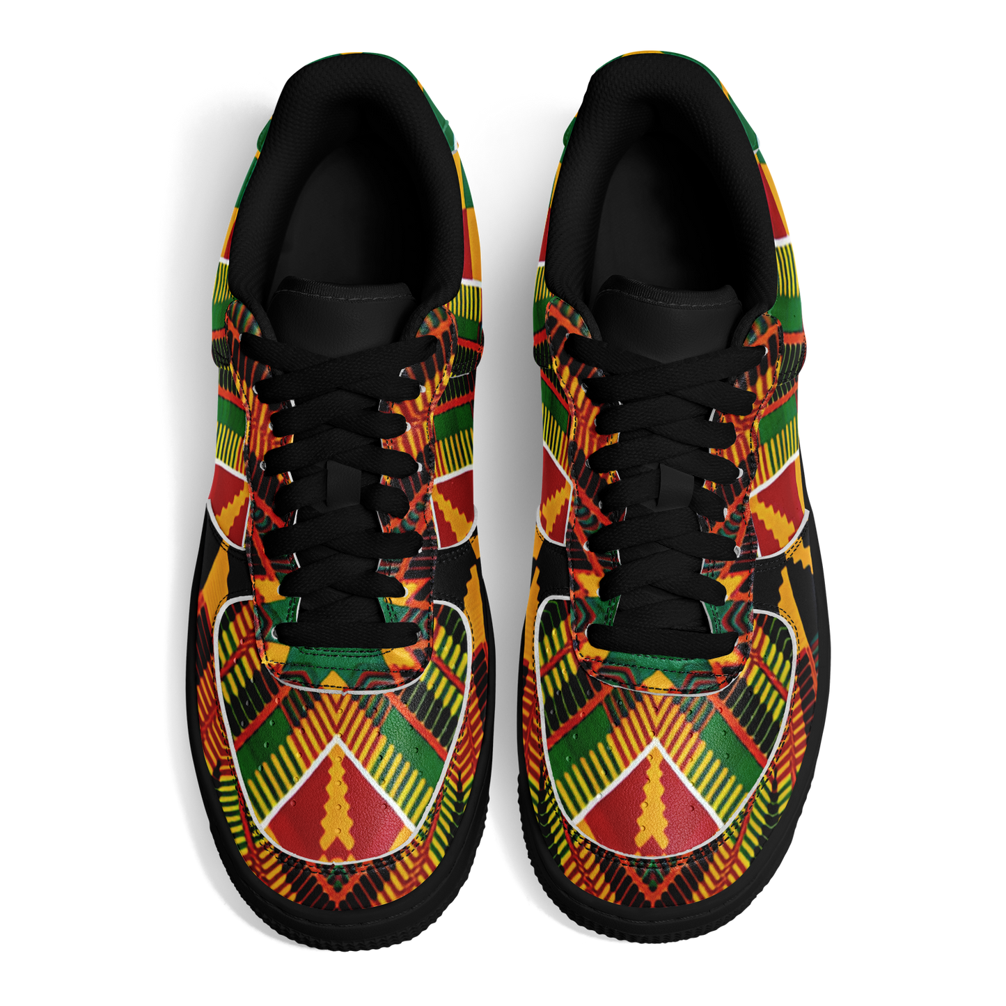 Men's Vibrant African Kente Geometric Pattern All-Over Print  Core Low Shoes