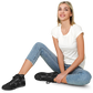 Women's Black & White Geometric All-Over Print Urban Peak High Top Shoes