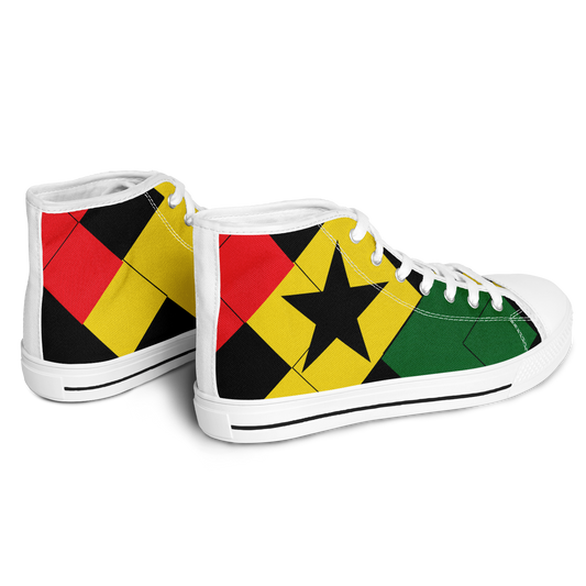 Men's Red Yellow Green and Black Stars Urban Peak High Top Shoes