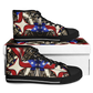 Men's Patriotic Stars & Cross Kaleidoscope Pattern All-Over Print Urban Peak High Top Shoes