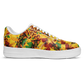 Women's Vibrant Red Yellow & Green African Kente Geometric Pattern All-Over Print Core Low Shoes