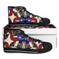 Women's Patriotic Stars & Cross Kaleidoscope Pattern All-Over Print Urban Peak High Top Shoes