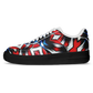 Women's Red White Blue Geometric Pattern All-Over Print Core Low Shoes