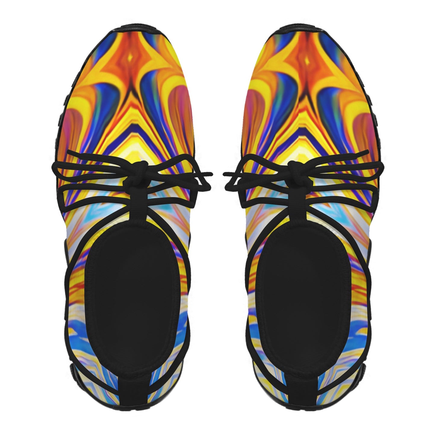 Women's Abstract Sunburst Pattern All Over print Outdoor Training Shoes