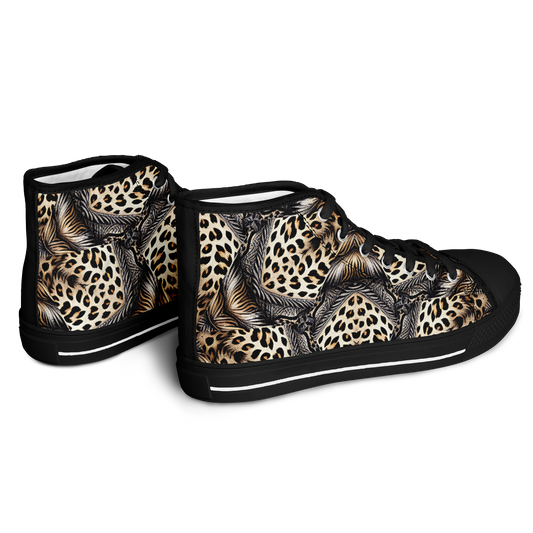 Men's Kaleidoscope Leopard Pattern All-Over Print Urban Peak High Top Shoes