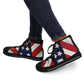 Women's Patriotic Star Flag Polo Shirt Urban Peak High Top Shoes