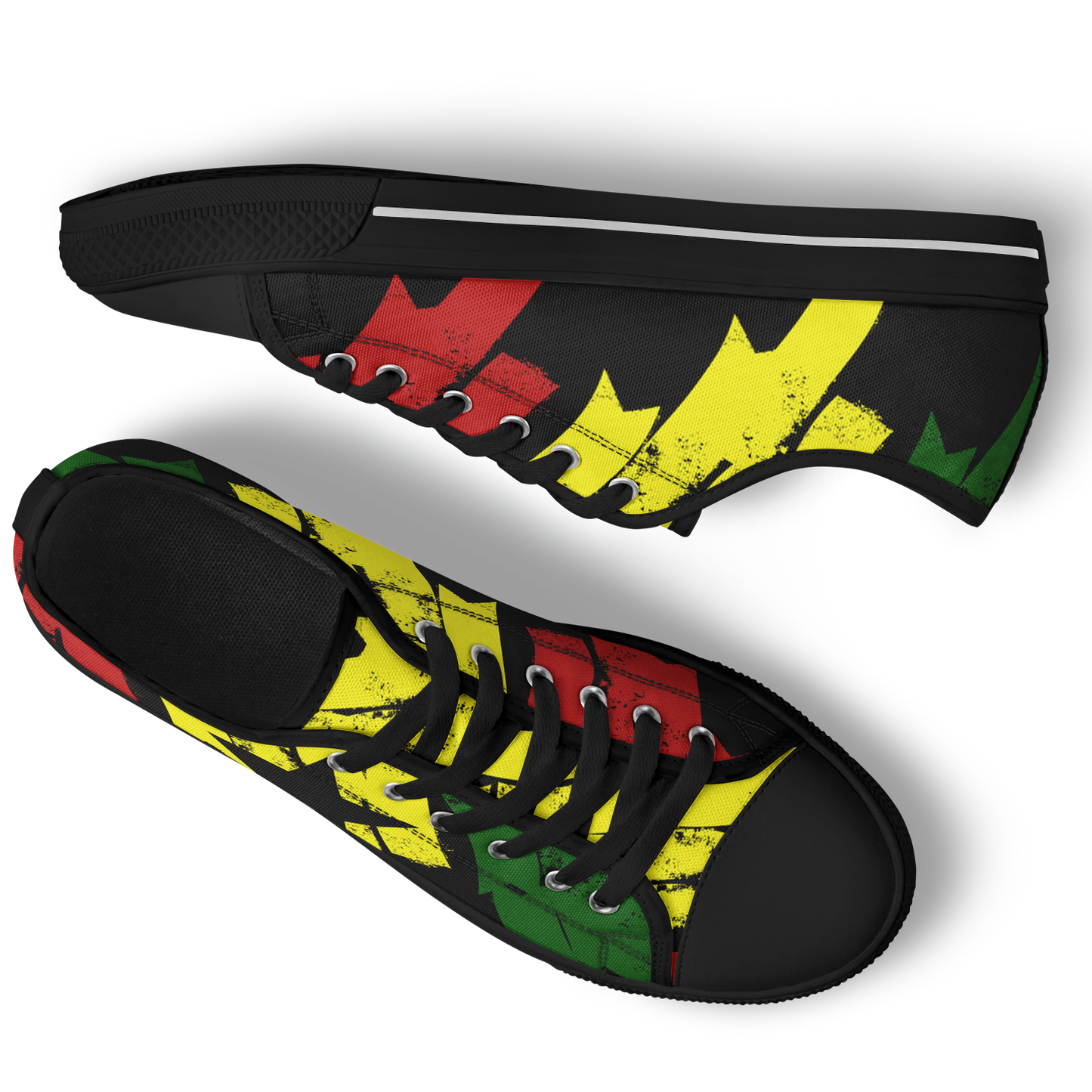 Women's Red Yellow Green and Black Stars Urban Peak Low Shoes