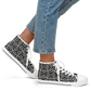Women's Black Geometric Pattern Urban Peak High Top Shoes
