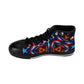 Men's Vibrant Geometric Kaleidoscope All Over Print High-Top Sneakers