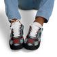 Men's Red & Teal Aztec Geo Pattern All-Over Print Core Low Shoes