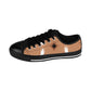 Men's Desert Tan Ikat Pattern Low-Top Canvas Sneakers