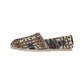 Women's Brown Geometric Pattern All-Over Print Classic Canvas Slip-On