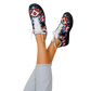 Women's Red White Blue Geometric Pattern All-Over Print Core Low Shoes