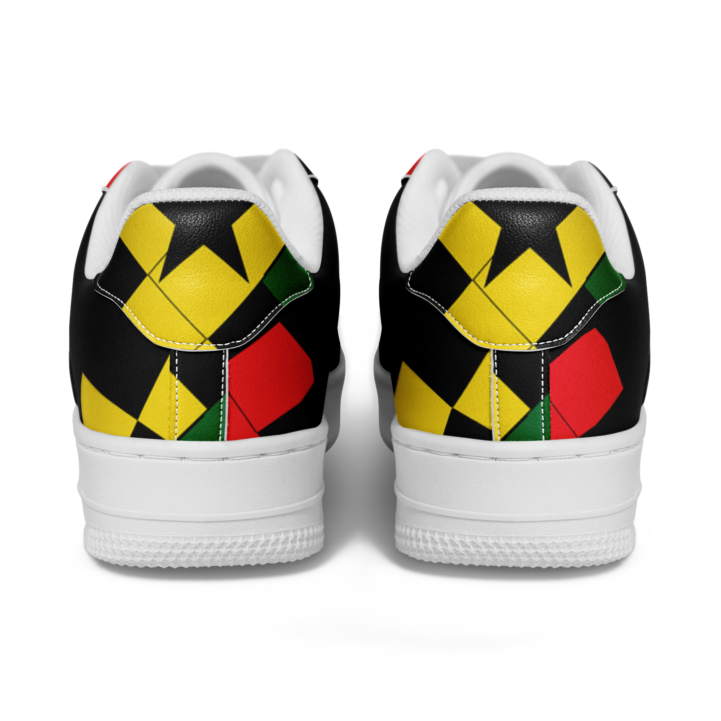 Men's Red Yellow Green and Black Stars Core Low Shoes