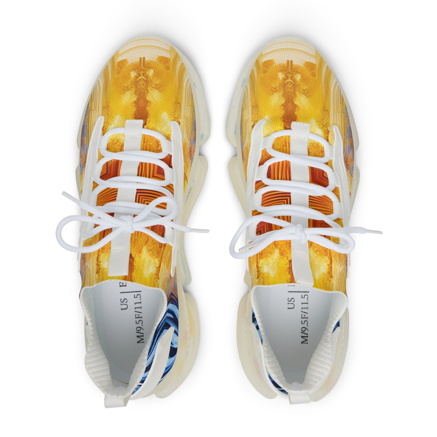 Men's Vibrant Sunrise Tie-Dye All Over Print Athletic Mesh Sneakers